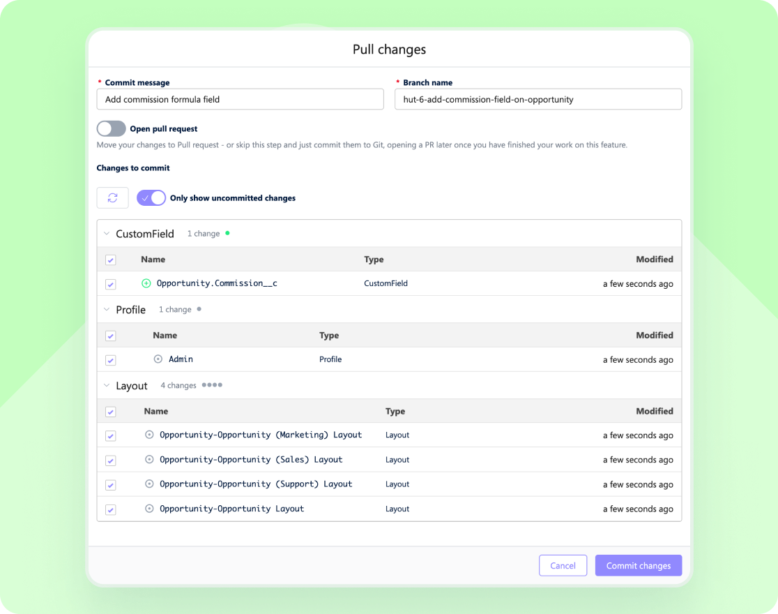 Track and integrate changes